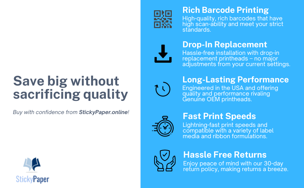 Printhead features and benefits
