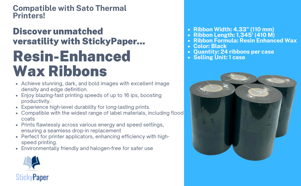 4.33x1345 image for StickyPaper LLC thermal ribbons