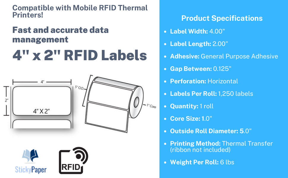 RFID TT 4x2 1in core